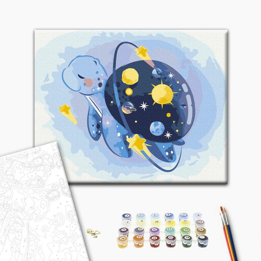 Painting by numbers Space turtle