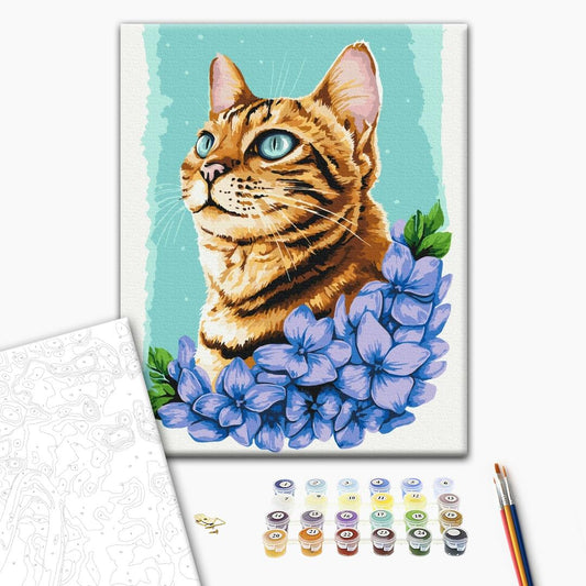 Painting by numbers Azure cat © Anna Kulyk