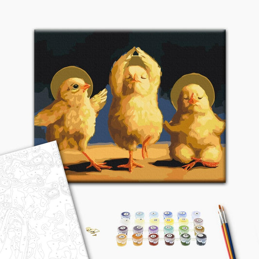 Painting by numbers Spiritual Chicks ©Lucia Heffernan