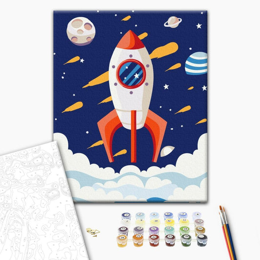Painting by numbers Space rocket