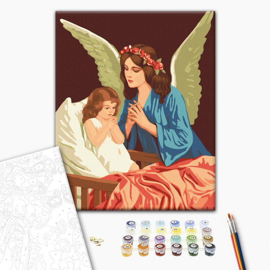 Painting by numbers Winged with prayer